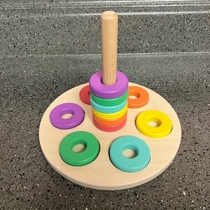 Lovevery flexible wooden stacker toy